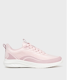 GEMO Baskets basses en mesh légères femme Rose