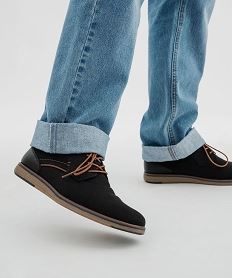 GEMO Derbies bicolores à semelle sport homme noir standard