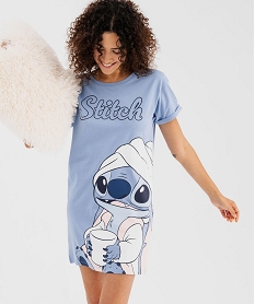 GEMO Chemise de nuit à motif Stitch femme - Disney bleu standard