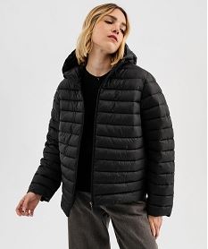 GEMO Doudoune légère à capuche femme grande taille noir standard