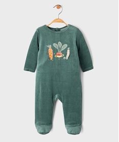 GEMO Pyjama en velours avec motif fantaisie bébé vert standard