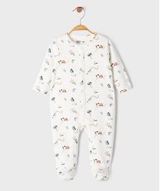 GEMO Pyjama en velours avec motif voitures bébé Blanc