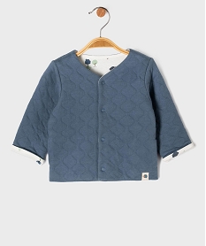 GEMO Gilet sweat réversible bébé garçon Bleu