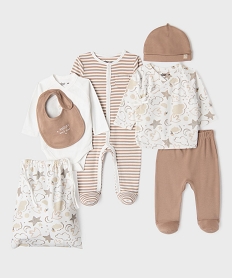 GEMO Ensemble 7 pièces bébé garçon Beige