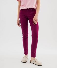 GEMO Pantalon coupe Slim taille normale femme Violet