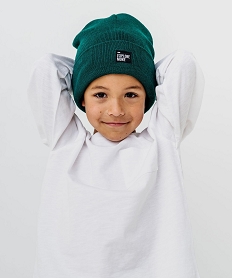 GEMO T-shirt manches longues poche garçon Blanc