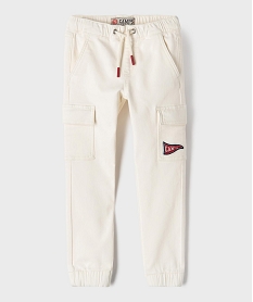 GEMO Pantalon jogger cargo taille élastique garçon - Camps United Beige