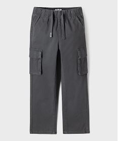 GEMO Pantalon cargo avec taille ajustable garçon Gris