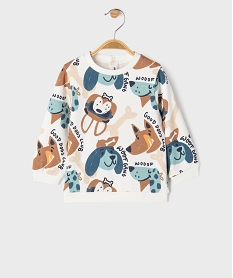 GEMO Sweat à motifs chiens bébé garçon Beige
