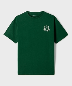 GEMO Tee-shirt manches courtes motif poitrine et dos garçon vert standard
