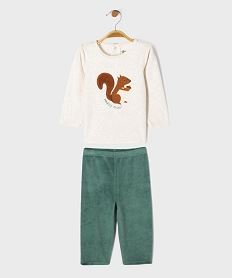 GEMO Pyjama 2 pièces en velours à motifs écureuil bébé garçon marron standard