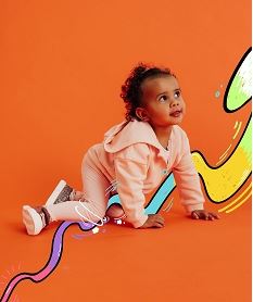 GEMO Legging uni en maille résistante bébé fille rose standard