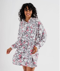 GEMO Chemise de nuit à capuche en velours motif Les Aristochats femme - Disney rose standard
