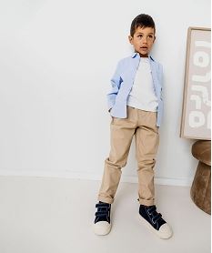 GEMO Pantalon chino Regular taille élastique garçon beige standard