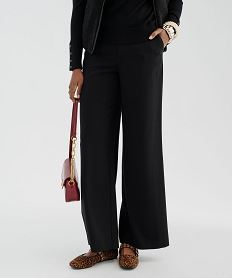 GEMO Pantalon en toile coupe large femme noir standard