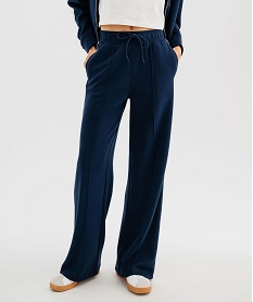 GEMO Pantalon de jogging en maille sport extensible femme Bleu