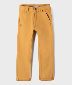 GEMO Pantalon chino avec ceinture ajustable garçon - LuluCastagnette Orange