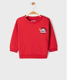 GEMO Sweat ample à motifs sportifs bébé garçon rouge standard