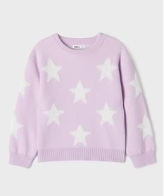 GEMO Pull douillet à motifs all over fille violet standard