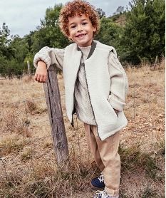 GEMO Doudoune sans manches réversible garçon kaki standard