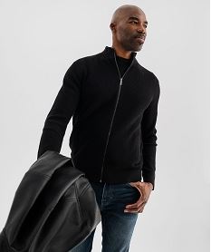 GEMO Gilet zippé à col montant homme noir standard