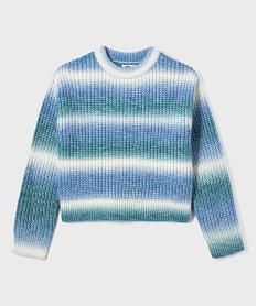 GEMO Pull en grosse maille effet tie and dye fille bleu standard