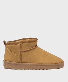 GEMO Boots fourrés sur semelle crantée femme - 5 Miles Brun