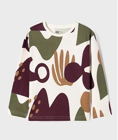 GEMO Tee-shirt manches longues imprimé garçon Blanc