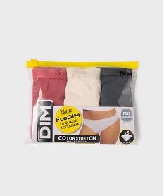GEMO Culottes en coton stretch femme (lot de 3) - Les Pockets Eco DIM Multicolore