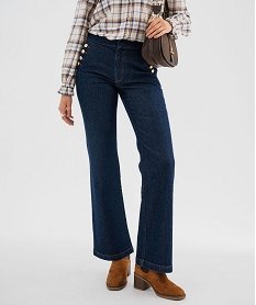 GEMO Jean droit à faux pont femme - LuluCastagnette Bleu