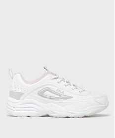 GEMO Baskets basses rétro running légères femme - Fila blanc standard