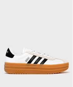 GEMO Baskets en cuir VL Court bold avec semelle plateforme femme - Adidas blanc standard