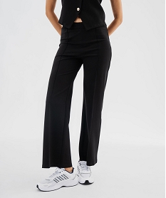 GEMO Pantalon de tailleur à taille élastiquée femme noir standard