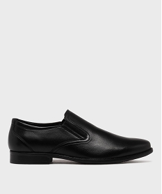 GEMO Derbies slip-on en cuir imitation lisse homme - Mario Baldano noir standard