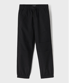 GEMO Pantalon parachute avec taille élastique ajustable garçon noir standard