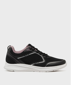 GEMO Baskets running en mesh avec semelle ultra légère femme - 5 Miles noir standard
