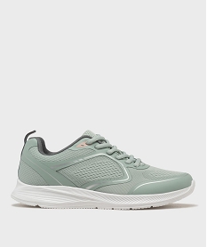 GEMO Baskets running en mesh avec semelle ultra légère femme - 5 Miles Vert