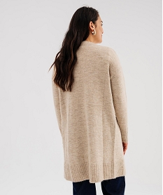 GEMO Gilet long ouvert femme beige chine