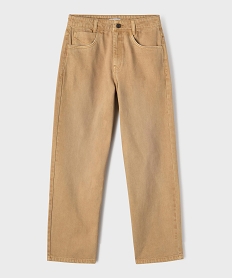 GEMO Pantalon baggy en toile denim colorée garçon jaune standard