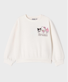 GEMO Sweat à motif poitrine et dos fille - Hello Kitty Beige