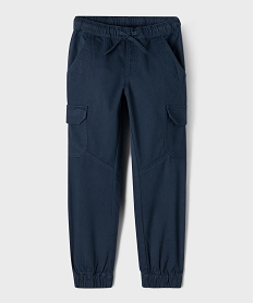 GEMO Pantalon cargo coupe regular garçon Bleu