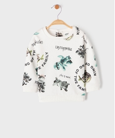 GEMO Sweat en molleton imprimé s bébé garçon Blanc