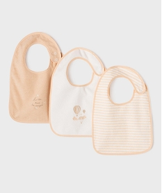 GEMO Bavoirs en éponge et matière imperméable bébé (lot de 3) Beige