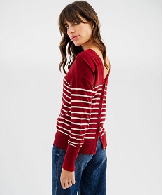 GEMO Blouse fluide à col V et motifs pailletés femme noir standard