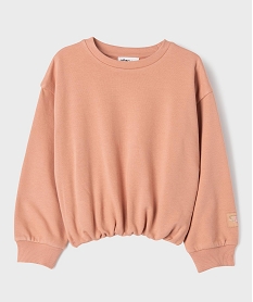 GEMO Sweat large resserré dans le bas fille Rose