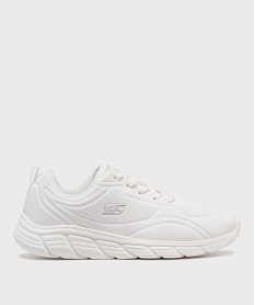 GEMO Baskets Bobs unies à lacets femme - Skechers blanc standard