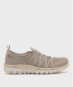 GEMO Baskets en mesh faciles à enfiler femme - Skechers beige standard