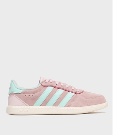 GEMO Baskets basses en cuir suédé Breaknet Sleek femme - Adidas Rose