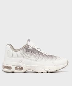 GEMO Baskets en mesh à semelle épaisse avec bulle dair translucide homme blanc vif