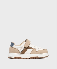 GEMO Baskets tricolores à scratch garçon - LuluCastagnette beige standard